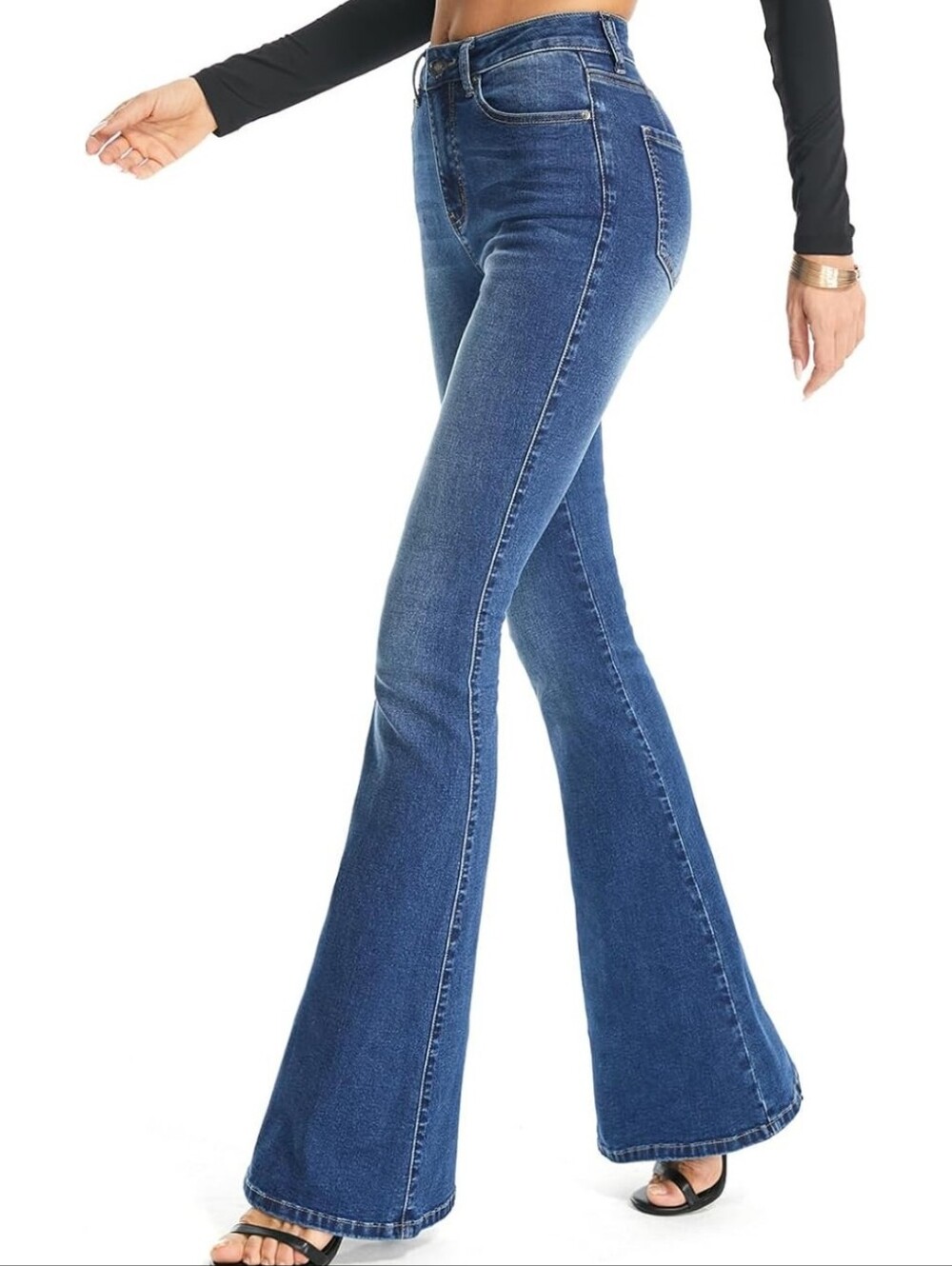Flying Banana Totally Shaping Curvy Flare Leg Jeans Sz 12